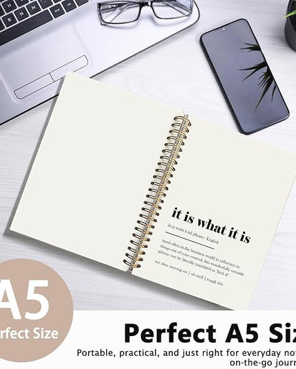 It is What It is Funny Notebooks for Work, Funny Office Gifts for Coworkers, Office Humor Gifts, Funny Office Supplies, Funny Hardcover Spiral Notebook 5.5x8.3 Inch
