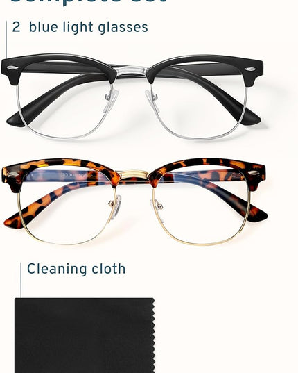 racico Computer Blue Light Blocking Glasses Blue Light Glasses Men Women, Anti Blu-Ray Gaming Glasses Lenses