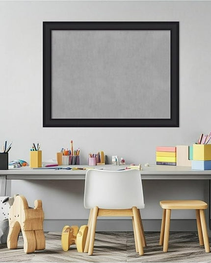 Amanti Art Black Framed Magnetic Board 21x27 Medium Vision Board for use with Magnets, 100% Metal Sheet to Display Items as Office Decor or for Home Organization in mudroom, Kitchen or Kids Room