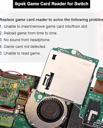 Game Card Reader Slot Replacement Compatible with Switch (Third Party)