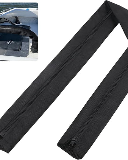 48 Inch Zippered Rigging Sleeve,Trolling Motor Cable Organizer Sleeve, ZRS-1-DP Casing, Heavy Duty 600D Waterproof Marine Cable Jacket, Universal Fit for Yacht Cable Management Kit