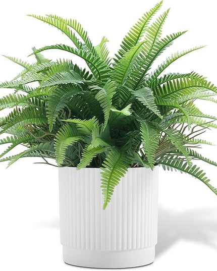 Coferset Small Fake Plant 12.2" Fern Potted Artificial Plants for Shelf Desk Home Bathroom Farmhouse Room Office Kitchen Farmhouse Coffee Table Decor