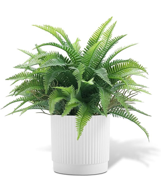 Coferset Small Fake Plant 12.2" Fern Potted Artificial Plants for Shelf Desk Home Bathroom Farmhouse Room Office Kitchen Farmhouse Coffee Table Decor