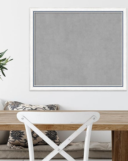 Amanti Art White Framed Magnetic Board 22x26 Medium Vision Board for use with Magnets, 100% Metal Sheet to Display Items as Office Decor or for Home Organization in mudroom, Kitchen or Kids Room