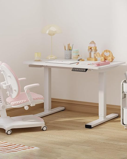 Small Adjustable Stand Up Desk for Children,One-Piece Standing Desk 31.5 x 19.7 Inch, Home Office Desk Computer Workstation, White