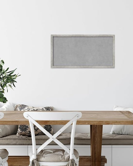 Amanti Art White Framed Magnetic Board 13x25 Small Vision Board for use with Magnets, 100% Metal Sheet to Display Items as Office Decor or for Home Organization in mudroom, Kitchen or Kids Room
