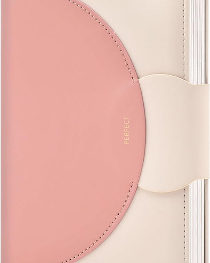 CAGIE Lined Journal for Women, 100GSM Leather Journals for Writing with Buckle Closure,A5 Hardcover Diary Journaling Notebooks for Business Work School Note Taking 5.9" x8.59 (Pink)