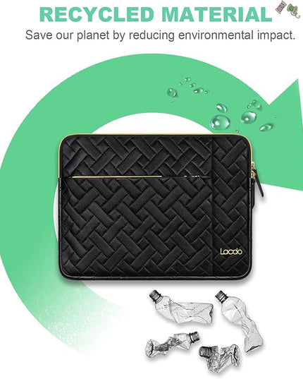 Lacdo Laptop Sleeve Case for 14 inch New MacBook Pro M5/M4/M3/M2/M1 Chips Pro Max A3434 A3112 A3401 A3185 A2918 A2992 A2779 2025-2021, 13.8" Surface Laptop 7th Copilot+PC Computer Bag, Elegant Black