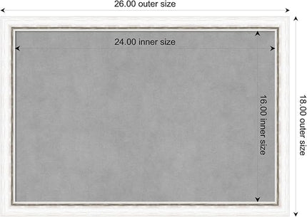 Amanti Art White Framed Magnetic Board 18x26 Medium Vision Board for use with Magnets, 100% Metal Sheet to Display Items as Office Decor or for Home Organization in mudroom, Kitchen or Kids Room