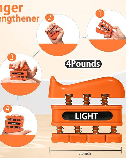 DICYWUDI Grip Strength Trainer, Finger Strength Trainer for Grip Strength Training for Fingers, Wrists, and Hands for Home, Office, Gym, Climbing, Athletes, Musicians, and Therapy