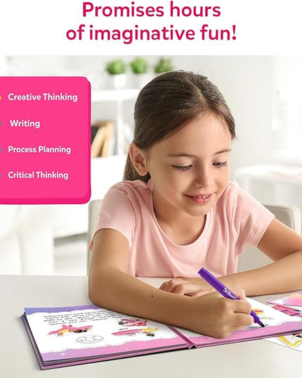 Skillmatics Storybook Art Kit - Create Fairytale Stories, DIY Craft & Writing Kit with 300+ Stickers, Scrapbooking & Journal Activity, Gifts for Kids Ages 5, 6, 7, 8, 9, 10
