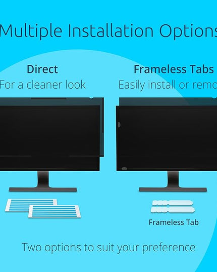Kensington 21.5 inch Computer Privacy Screen for Desktop, 16:9 Widescreen Monitor, FP215W9 Anti-Glare Blue Ray Reduction Computer Privacy Filter, Matte and Glossy Viewing Options, K55415WW