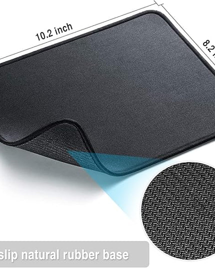 Zhithink 11 Pack Mouse Pad with Reinforced Stitching Edge, Washable Mousepad with Grippy Non-Slip Rubber Base, 0.12 Inch Thick Smooth Tracks Computer Mouse Pads Bulk for Desk, Black, 10.2x8.2 Inch