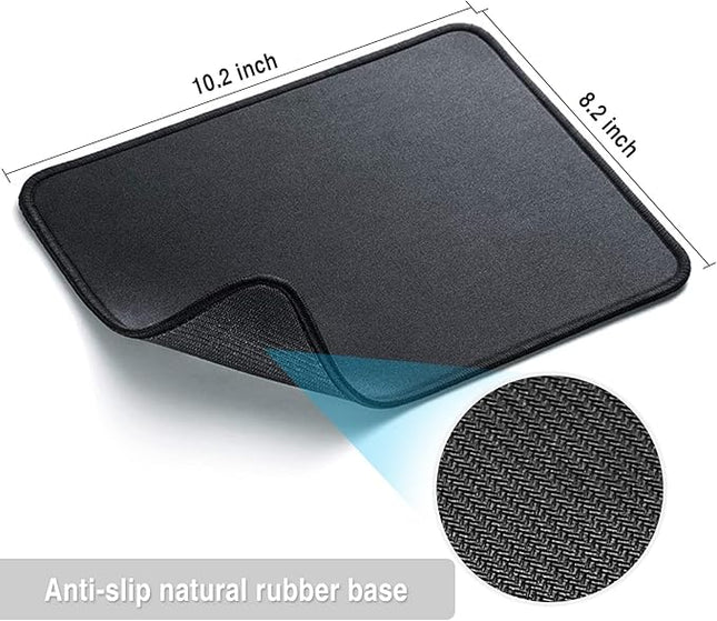 Zhithink 17 Pcs Computer Mouse Pad, Non-Slip Rubber Base and Textured Stitched Edge Mousepads,Mouse Pad Pack for Office and Home,10.2x8.2 Inches,3 mm Thickness
