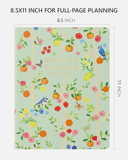Monthly Planner 2026-2027, Jotsome 18 Months Calendar Planner from January 2026 to June 2027, 8.5"x11", Sewing Binding, Soft Cover, Daily Monthly Personal Planner for School Plan, Study and Schedule, Bluebird