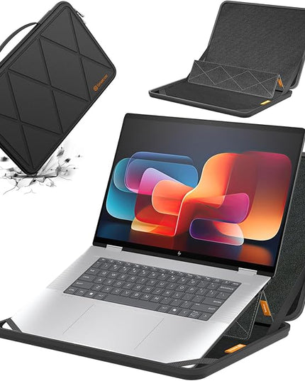 Smatree MS85T Hard EVA Protective Sleeve Case with Stand Compatible for 16 inch HP Envy x360 2-in-1 16t-ac000, for 15.6 inch HP255 G9 Notebook PC/HP Laptop 15/15t, Envy Laptop Cover with Stand