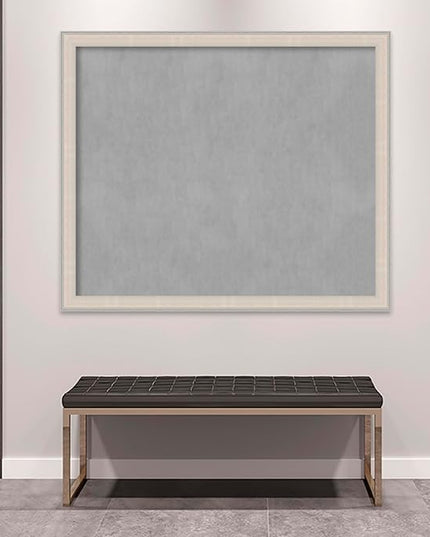 Amanti Art White Framed Magnetic Board 44x52 Oversize Vision Board for use with Magnets, 100% Metal Sheet to Display Items as Office Decor or for Home Organization in mudroom, Kitchen or Kids Room