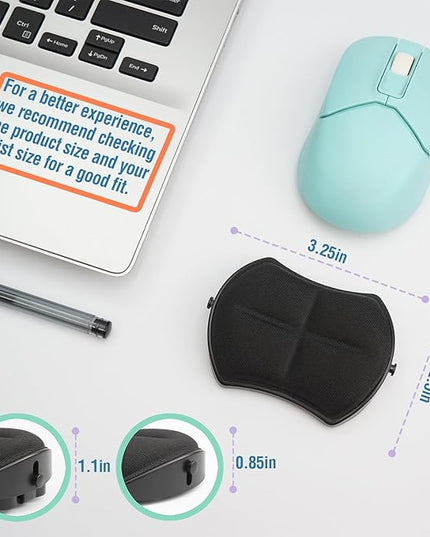 Ergonomic Mouse Wrist Rest - Adjustable Height with Rolling Base,Comfortable Computer Mouse Wrist Support,Resilience Support During Work, Pain Relief, Anti-Fatigue (White)