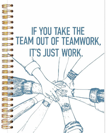 Yhtrg Welcome to the Team Gifts Spiral Notebooks, Gifts for Team Members at Work, Teams Appreciation Gift for Employees, Blue Journal Notebook for Women Men Coworkers, 5.5x8.3 Inch