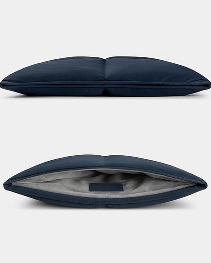Comfyable Puffy Laptop Sleeve 13 Inch 14 Inch, Quilted Puffer Laptop Carrying Case, Pillow Case Compatible with MacBook Air M4 2025 M3 M2 M1, MacBook Pro M5 M4 Pro/Max, Dark Blue