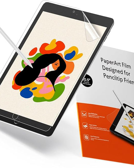 KCT 2 Pack Paperfeel Screen Protector Compatible with iPad Air 3 (2019) 10.5 inch/iPad Pro 10.5 (2017), Matte PET Film for Drawing, Anti Glare with Easy Installation Kit