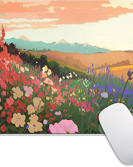 Square Mouse Pad Natural Scenery,Personalized Premium-Textured Custom Mouse Mat Design,Washable Mousepad Lycra Cloth,Non-Slip Rubber Base Computer Mouse Pads for Wireless Mouse