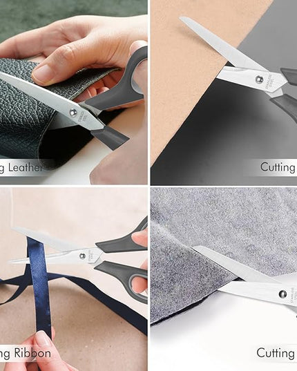 30 Packs Scissors Bulk, 8 Inch Scissors All Purpose Sharp Sewing Fabric Shears for Office Home School Supplies, Middle/High School Student Teacher Classroom Craft Scissor, Comfort Right/Left Handles