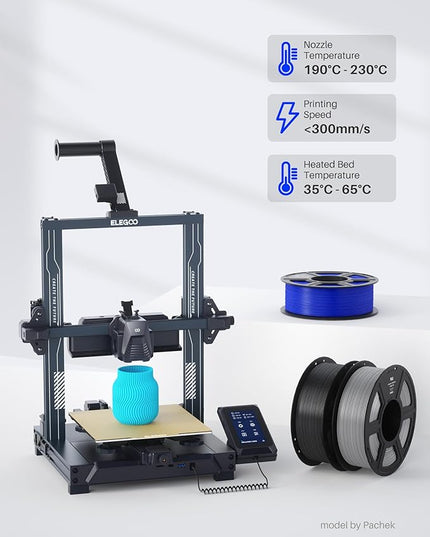 ELEGOO PLA Filament 1.75mm True Red & Dark Blue 2KG, 3D Printer Filament Dimensional Accuracy +/- 0.02mm, 2pcs 1kg Spool(2.2lbs) Fit Most FDM 3D Printers