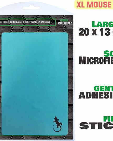 Mouse Pad Adhesive Bottom - Peel and Sticks to Any Surface - Travel Large Size - Portable (XL - Blue)