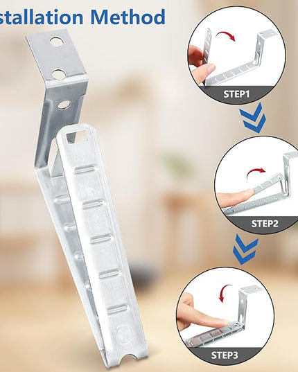 AOIGU 100 Pack Stud Wall Mounting Cable Support Clamps - Galvanized Steel Electrical Bracket Fasteners with Locking Tab, Wire Management for Residential Electrical Wiring Projects