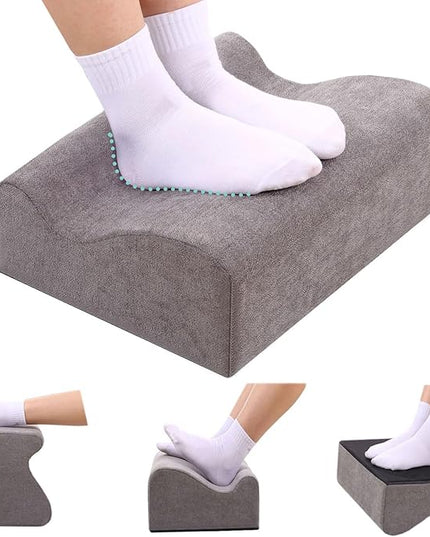Foot Rest for Under Desk at Work, Ergonomic Under Desk Footrest with Washable Cover, Memory Foam Foot Stool for Office Chair & Gaming Chair, Back & Hip Pain Relief, Dark Gray