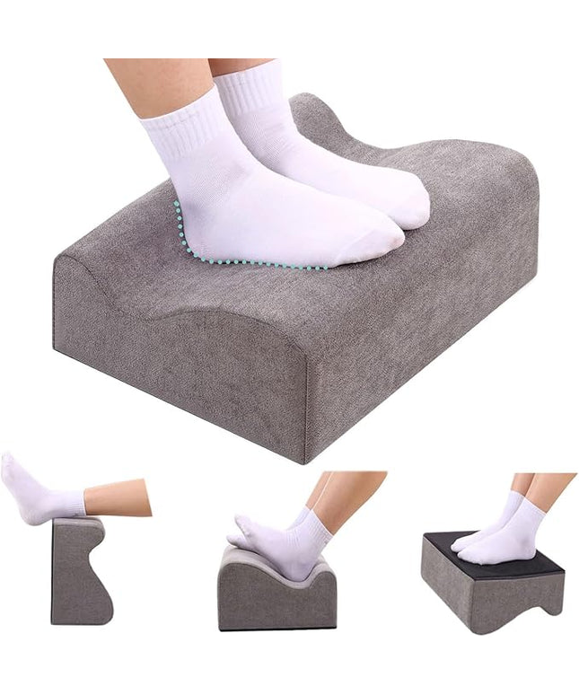 Foot Rest for Under Desk at Work, Ergonomic Under Desk Footrest with Washable Cover, Memory Foam Foot Stool for Office Chair & Gaming Chair, Back & Hip Pain Relief, Dark Gray