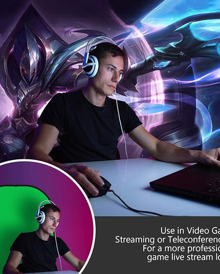 NEEWER Chromakey Backdrops, Double Sided Green Screen and Blue Screen, 2 in 1 Collapsible and Reversible Background for Photography, Gaming and Live Streaming, 5'×6.6'/1.5m×2m (Green/Blue)