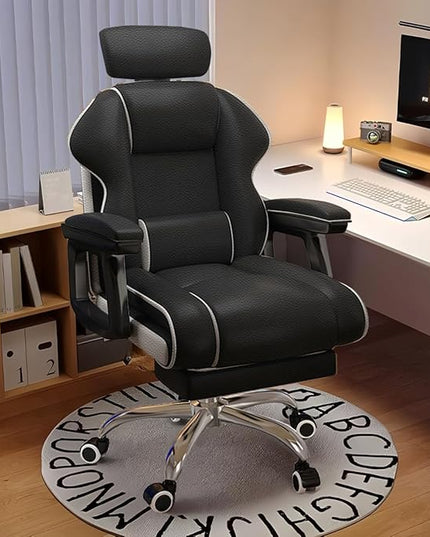 Executive Office Chair Reclining with Footrest Ergonomic Computer Desk with Lumbar Support Big and Tall Home High Back Gaming Chair for Office Home Study