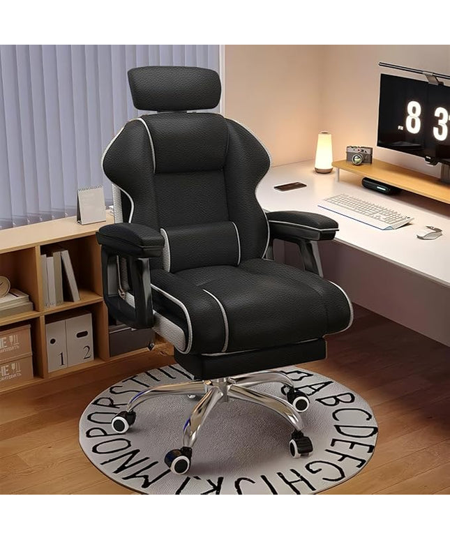 Executive Office Chair Reclining with Footrest Ergonomic Computer Desk with Lumbar Support Big and Tall Home High Back Gaming Chair for Office Home Study