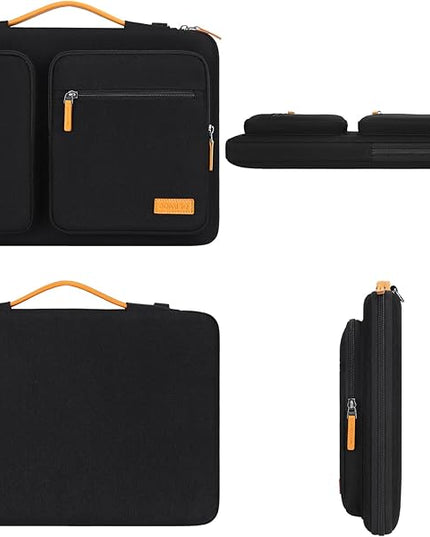 DOMISO 15.6 inch Laptop Case Sleeve Protective Cover Compatible with MacBook Pro 16 M4 M3 M2/Pro Max,15.6-16 inch HP Dell ASUS Lenovo Chromebook,Waterproof Computer Bag with Shoulder Strap,Black