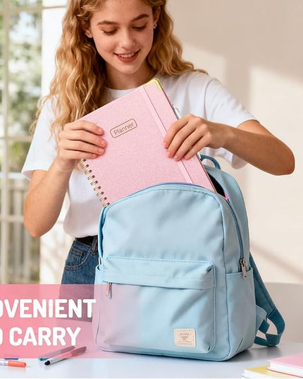 Forvencer 2026 Planner, Hardcover Calendar Planner Weekly and Monthly, Jan 2026 - Dec 2026, 8.5" x 11", Spiral Agenda Book with Tabs, Exquisite Daily Journal Organizer for Home School, Glitter Pink