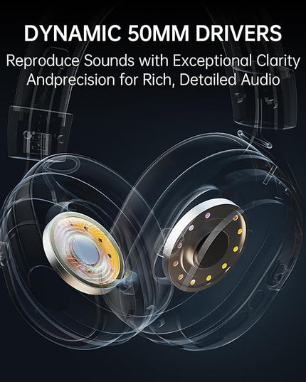 EKSA 2.4GHz Wireless Gaming Headset for PS5,PS4,PC,Switch,Mobile,Mac, Bluetooth Gaming Headphones with Detachable Microphone, RGB, 30ms Latency, 50H Battery, Stereo Sound Headset for Xbox