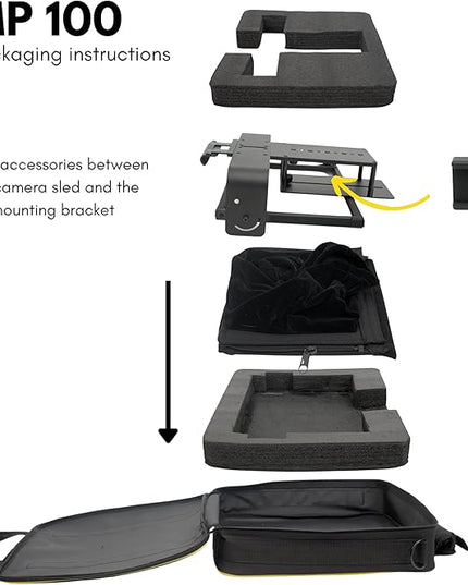 Glide Gear TMP 100 Teleprompter – DSLR, Tablet, Smartphone – 12" Glass, Carry Case, No Assembly