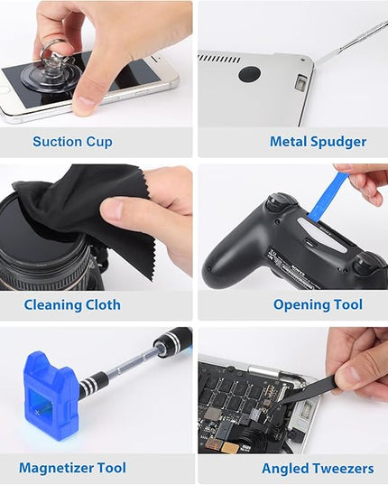 STREBITO Electronics Precision Screwdriver Sets 142-Piece with 120 Bits Magnetic Repair Tool Kit for iPhone, MacBook, Computer, Laptop, PC, Tablet, PS4, Xbox, Nintendo, Game Console