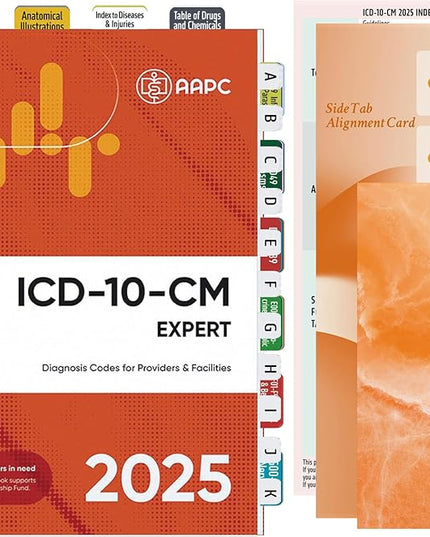 Index Tabs for ICD-10-CM 2025 Expert Codebook - Easy Navigation for Medical Coding Books (for AAPC Version)