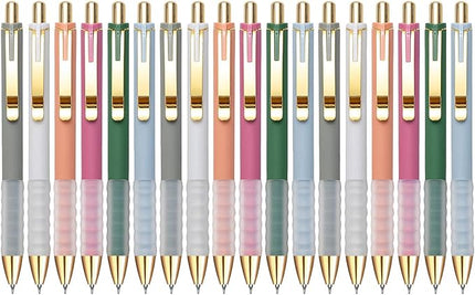 Linbsunne Gel Pens Black Ink Pen 0.5mm fine Point Pens Smooth Writing Retractable Office Supplies (18-count)