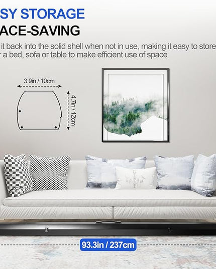 FUDESY 78.7 x 93in Large Collapsible White Backdrop Screen, Portable Retractable Pull Up Panel Wrinkle-Resistant Photo Background for Streaming, Video Conference, Photographic Studio