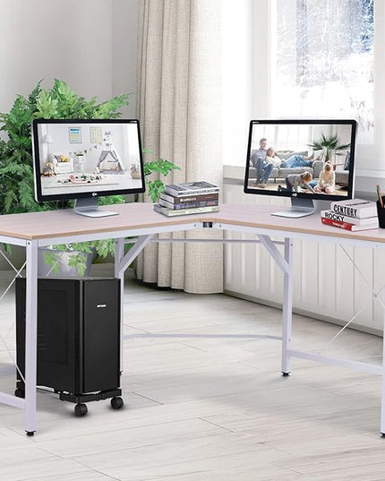 Computer Tower Stand, Adjustable Mobile CPU Stand with Rolling Caster Wheels, Premium PC Tower Stand Holder for Floor Carpet Gaming PC Case