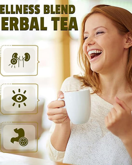 Jarteela - Chrysanthemum Cassia Seed Tea Bags - 5g x 25 Count - Chrysanthemum Blend Herbal Tea with Goji Berry, Burdock Root, Honeysuckle, Osmanthus - Support Overall Health