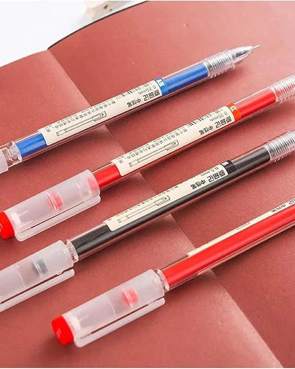 Gel Ink Pen Quick Drying Liquid Ink Pens fine point Japanese Style Pens 0.38 mm Ballpoint Maker Pen School Office student Exam Writing Stationery Supply Technical Pens 12Pcs(4 Black 4Blue 4Red)