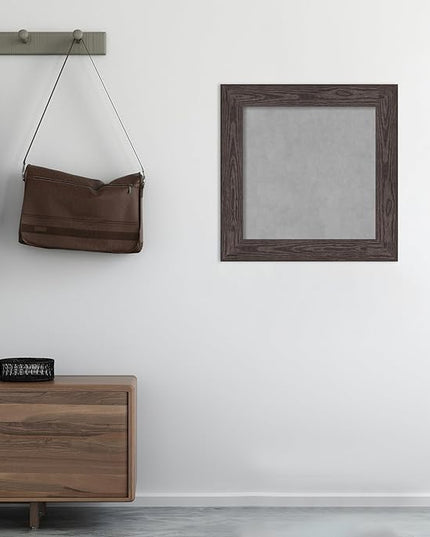 Amanti Art Black Framed Magnetic Board 26x26 Medium Vision Board for use with Magnets, 100% Metal Sheet to Display Items as Office Decor or for Home Organization in mudroom, Kitchen or Kids Room