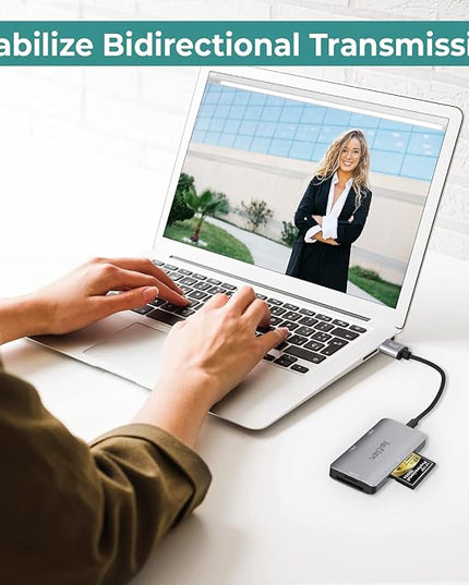All in One Multi Card Reader Hub with USB A 3.0 Male Connector – USB 3.0 Ports with SD CF TF Card Readers – 480 Mbps Card Reader Hub – Super Fast 5 Gbps USB Ports – for Laptop, Desktop, PC