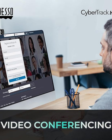 CyberTrack H4 Webcam 1080P HD USB Webcam with Built-in Microphone, Zoom Certified, Black