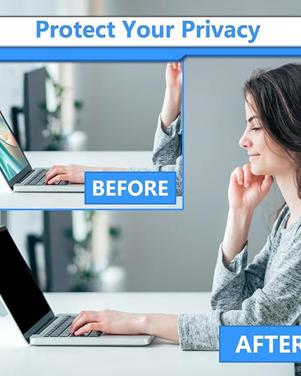 ZOEGAA Magnetic 15.6 Inch Laptop Privacy Screen Filter, Compatible with HP Dell Acer Asus Samsung Lenovo, for 16:9 Widescreen Display Laptop Privacy Screen 15.6 inch and Anti-Glare Protector